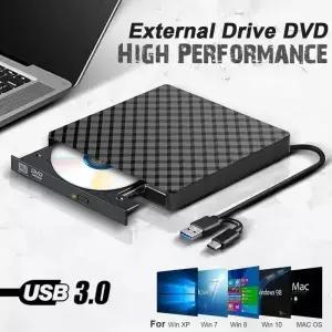2 in USB30 타입 C 초슬림 CD 드라이브 DVD RW 휴대용 버너 광학 리더 플레이어 노트북 데스크탑 컴퓨터용