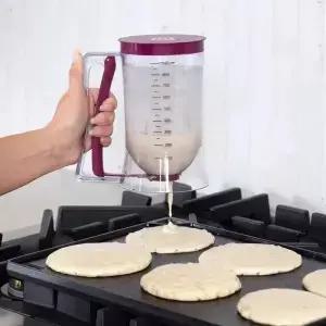 900ml 계량형 반죽 디스펜서 핸드헬드 깔때기형 컵케이크 와플 모든 베이킹 제품 제작용 주방 도구