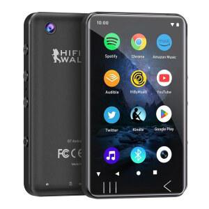 블루투스 및 WIFI가 지원되는 HIFI WALKER G7 ANDROID 13 MP3 플레이어 3GB RAM 144GB 총 저장 공간 스피커 카메라 보호자 제어 설정이 포함된 4개의 U201D 터치스크린 MP4 음악 플레이어(블랙 144GB)