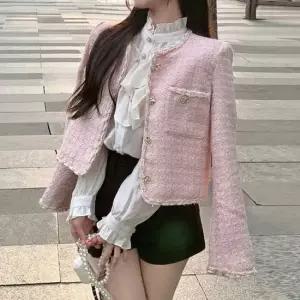 친절한탄씨 니모퀄트 트위드 자켓 하객룩 재킷 가을 슬림 여성 겨울 아우터 긴팔 봄 숏 K2309