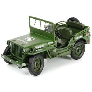 NUOTIE 1/18 스케일 윌리스 MB 미군 트럭 모델, 사전 조립된 제2차 세계대전 군용 전술 차량, 다이캐스트 메탈 미니어처 오프로드 자동차 수집용 데스크탑 선물 및 역사 애호가용