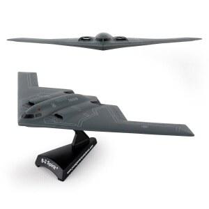 우표 USAF B-2 스피릿 스텔스 폭격기 다이캐스트 모델 u2013 1:280 스케일 장거리 전략 항공기 복제품, 디스플레이 스탠드, 매우 상세함, 3 u201D L x 7.4 u201D 날개 길이, 성인 수집 가능 연령 14세+