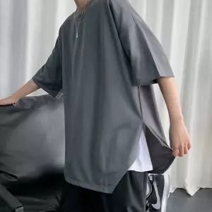 절개 대학생 남자 캐주얼 데이트룩 코디 반팔티