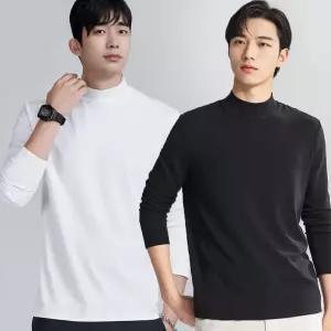 긴팔면티 남자 반폴라 반목티 기본 티셔츠 레이어드