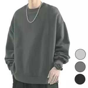 라운드 무지 맨투맨 긴팔 티셔츠 유니폼