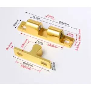 세트 이중 스프링 도어 클로 래치 스틸 캐치 볼 마그네틱 스테인레스 가구 set 50mm