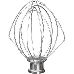K45WW 키친에이드 틸트 헤드 믹서용 와이어 채찍, 4.5QT/5QT 모델용 6와이어 위스키 부착 교체 K45SS KSM110 KSM75 KSM90 KSM100, 스테인리스 스틸 와이어가 있는 알루미늄 헤드, 손세탁 전용