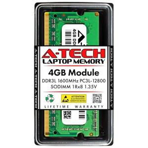 Synology RAM1600DDR3-4G를 위한 A-Tech 4GB RAM 교체 | DDR3 / DDR3L 1600MHz PC3L-12800 SODIMM 1Rx8 1.35V 204핀 비ECC SO-DIMM 메모리 업그레이드 NAS 디스크스테이션 및 랙스테이션용