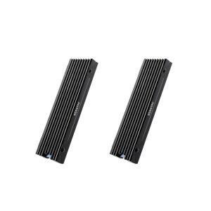PS5 및 PC M.2 2280 SSD용 EGSMTPC 2팩 NVMe SSD 히트싱크, 열 패드가 있는 알루미늄 방열판, 양면 냉각 기능