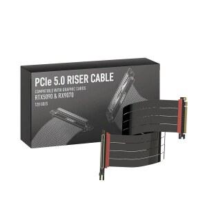링크업 PCIE 5.0 라이저 케이블 | 수직 GPU 마운트용 직각 그래픽 카드 준비 완료 4.0 및 RX 9070 / RTX5090과 함께 사용 가능 20cm (총 길이: 24cm)