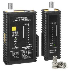 Brileine 듀얼 기능 동축 및 RJ45 네트워크 케이블 테스터(2팩 BNC 남성에서 F 여성 어댑터 포함), CAT5 / CAT6 Coax 연속성 검사기(배터리 미포함)