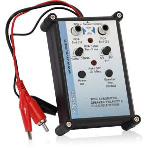NVX XTGSP2 톤 발생기 및 스피커 극성 테스터, 0 u20138V 출력, 13 u201310,000Hz 가변 톤, RCA 악어 클립 리드, 오디오 시스템 설정을 위한 자동 차단, 레벨 주파수 제어