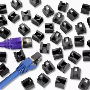 ZOERAX 100팩 이더넷 플러그 프로텍터 - Cat5e/Cat6/Cat7/Cat8 커넥터용 RJ45 케이블 먼지 커버