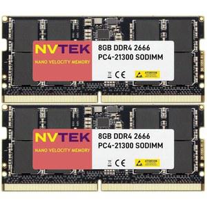 NVTEK 16GB (2X8GB) DDR4 2666MHz PC4-21300 SODIMM 2Rx8 1.2V CL19 260핀 비ECC 노트북 PC 메모리 키트