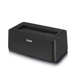 2.5인치 및 3.5인치 HDD SSD SATA용 SSK USB 3.0-SATA 외장 하드 드라이브 도킹 스테이션 인클로저 어댑터, 최대 5Gbps의 초고속, 드라이버가 필요 없는 UASP 지원(20TB 지원)
