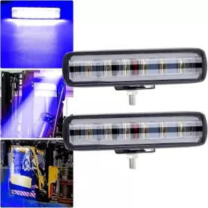 NWpangu 18W LED 지게차 조명 직선 구역 후진 경고등 주간 주행등 12-80V 차량용 범용 2PCS 블루