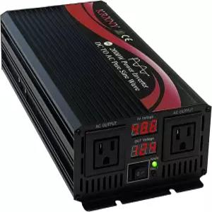 KRXNY 2000W 파워 인버터 48V DC ~ 110V AC 60Hz 순수 사인파 변환기 오프 그리드 태양광 시스템용 LED