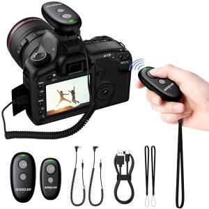 캐논 EOS RP R6 레벨 T7 T5 T3 SL2 5D MARK II IV 6D 7D 시리즈용 AODELAN USB-C 충전식 무선 카메라 리모컨 셔터 릴리스