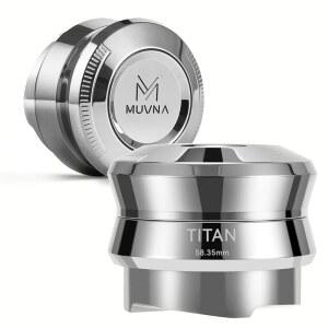 MUVNA 58.35mm 에스프레소 중력 분배기 도구 - 어댑티브 커피 레벨러, 자동 깊이 설정 풀메탈 스테인리스 스틸