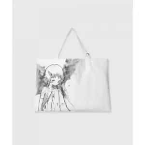 MIUKI MIEL Graphic Cotton Bag (White)