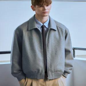 드로우핏 울 스타디움 라인 집업 자켓 [GREY] 스타디움재킷 스타디움점퍼 DFJ
