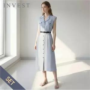 [인베스트] 셔츠 핏 벨트 셋 롱 원피스_IN6M1OP4181