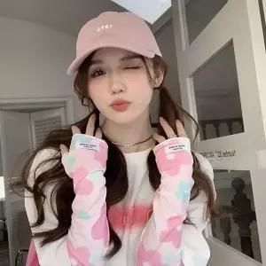 [하프클럽/]여자 코디용 패턴 꽃무늬 핑거홀 시원한 토시