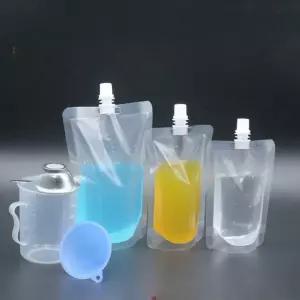 일회용 투명 파우치 포장팩 보관 200매 100ML 모유 주스 액체