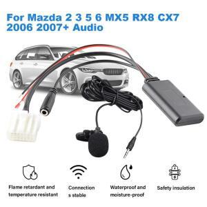 자동차 블루투스 AUX 어댑터 무선 라디오 스테레오 마이크 for Mazda 2 3 5 6 MX5 RX8 CX7 2006 2007 오디
