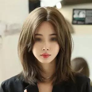 통가발 인모 단발머리 여자 꾸미기 리얼 예쁜 통가발 인모