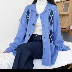 점퍼 왕단추 아가일 가디건 코트 패턴 DJJ1010