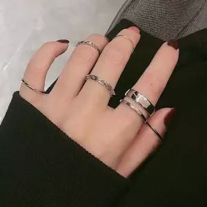 연예인 레이어드 실반지 실버 은 반지 8개 세트
