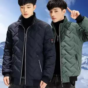 겨울 데일리 점퍼 퀼팅 보온 남자 숏패딩 자켓 노카라패딩 집업점퍼