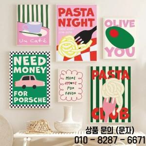 컬러 음식 아트 포스터 파스타 클럽 캔버스 회화 벽 인쇄 감자 튀김 주방 사진 거실 카페 홈 Unframed