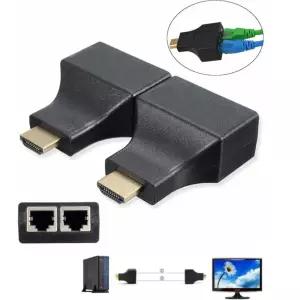 어댑터 변환 블럭 장기 hdmi 연장케이블 rj45 cat5e cat6 utp 1080p