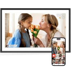APOLOSIGN 디지털 액자 15.6인치 32GB 저장 공간 포함 WIFI 액자 1920X1080 FHD IPS 터치스크린 자동 회전 FRAMO 앱을 통해 사진이나 동영상을 즉시 공유할 수 있는 간편한 설정