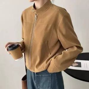 [하프클럽/]데일리 여성 라이더 자켓 스웨이드 여성 집업 자켓 아우터 간절