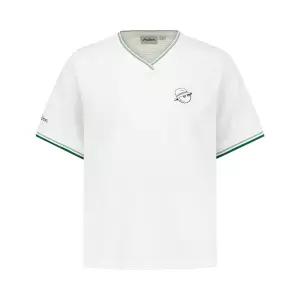 말본 여성 시어서커 저지 세미오버 브이넥 티셔츠 WHITE (WOMAN) M6222PRS53 WHT