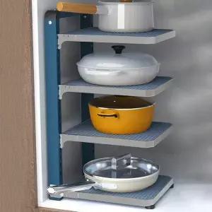 냄비 프라이팬 정리대 높이 조절 가능한 주방 수납 선반 하부장