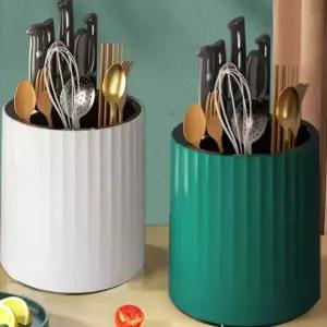[RIZPICK]칼꽂이 회전 칼거치대 싱크대 주방 정리함