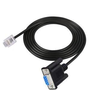 직렬 콘솔 연결 케이블 RS232 DB9 핀 암-RJ11 6P6C LAN 1.8m
