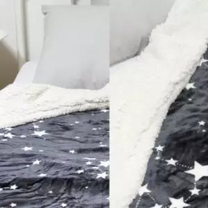 별패턴 극세사 블랑켓 담요 그레이 침실 거실 이블 거실담요