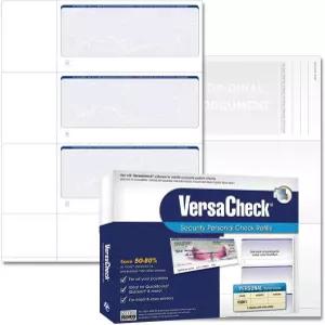 VersaCheck 검사 - 750개의 빈 비즈니스 또는 개인 지갑 블루 프레스티지 250장 양식 3001-3 매