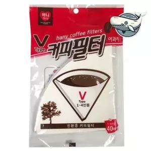 핸드드립 커피 여과지 특수 재질 40매 필터 하니커피여과지