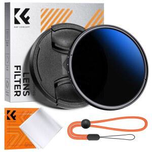 K&F 컨셉 67MM 가변 ND 카메라 렌즈 필터 ND2-ND400 (1-9 스톱) + 캡 클리닝 천 18 다층 코팅 조정 가능한 중립 밀도 초슬림 렌즈(K-시리즈)