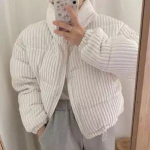 야상점퍼 겨울 코듀로이 하이넥 숏패딩 데일리 패션 여성 자켓