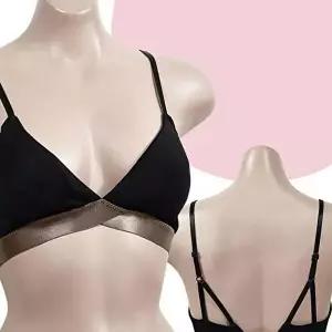 수아 배색 포인트 패션 유니크 끈브라 브라렛 왕뽕-WD6B4AF