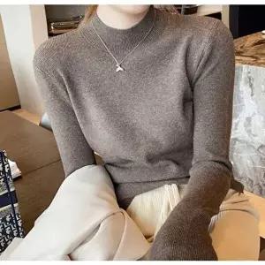 얇지만 따뜻한 터틀넥 티셔츠(Dark Brown)-WD69489