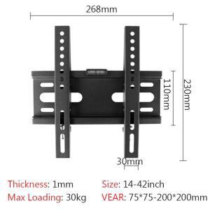 14-42인치 LED LCD 플라즈마 평면/곡선 TV용 벽걸이최대  200X200 공간 절약형 범용 브래킷 포함