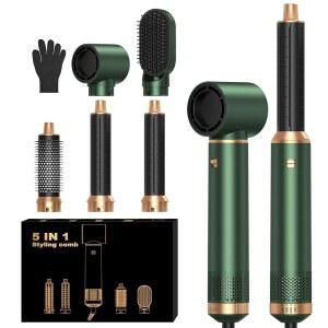 5 in 1 드라이어 브러시, 업그레이드 헤어 브러시 세트 음이온 에어 스타일러 컬링 랩 컬러, 핫 아이언 스타일링 도구 스트레이트 / 컬 드라이 스무스 선물